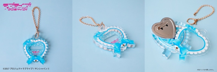 ▲Aqours ハート缶バッジアクリルフレーム (全1種) 2,530円(税込)