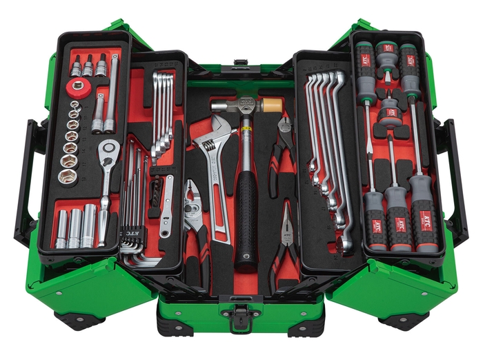 9.5sq.両開きメタルケースセット[56点]リーフグリーン