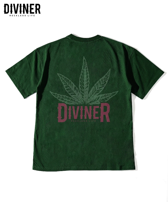 【420WEED】Two Pattern Logo Weed TEE(グリーン)