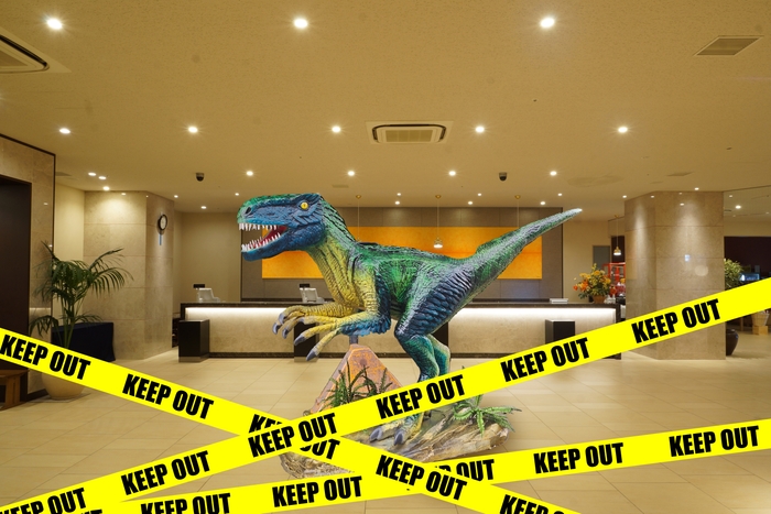 ロビーで恐竜がお出迎え(イメージ)