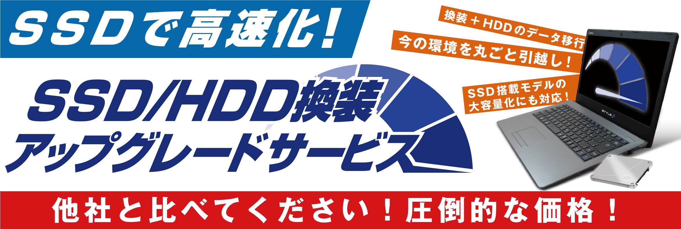 パソコン工房・グッドウィル各店舗にて「SSD/HDD換装アップグレードサービス」展開中!