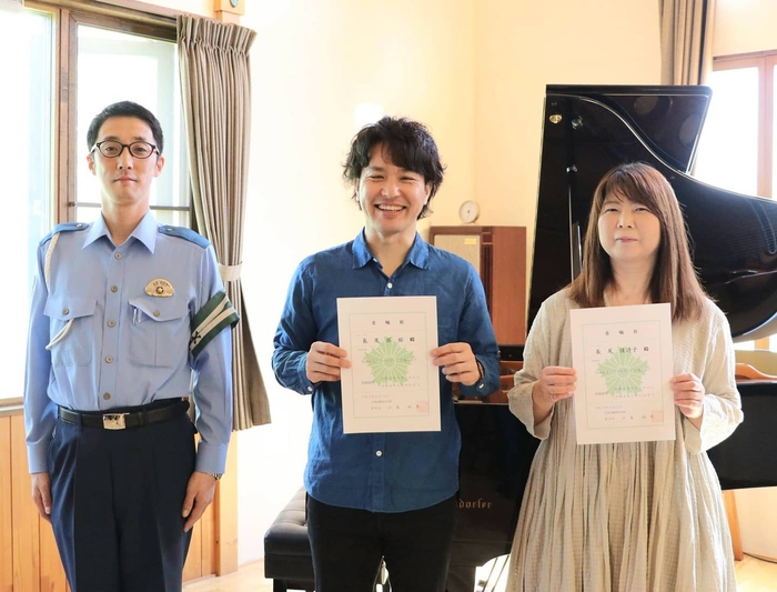 小西健二音楽堂で行われた委嘱式にて(6月1日)