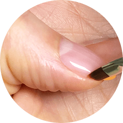 際まで穂先がフィット!