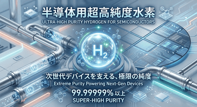 図. 半導体用超高純度水素の製品画像