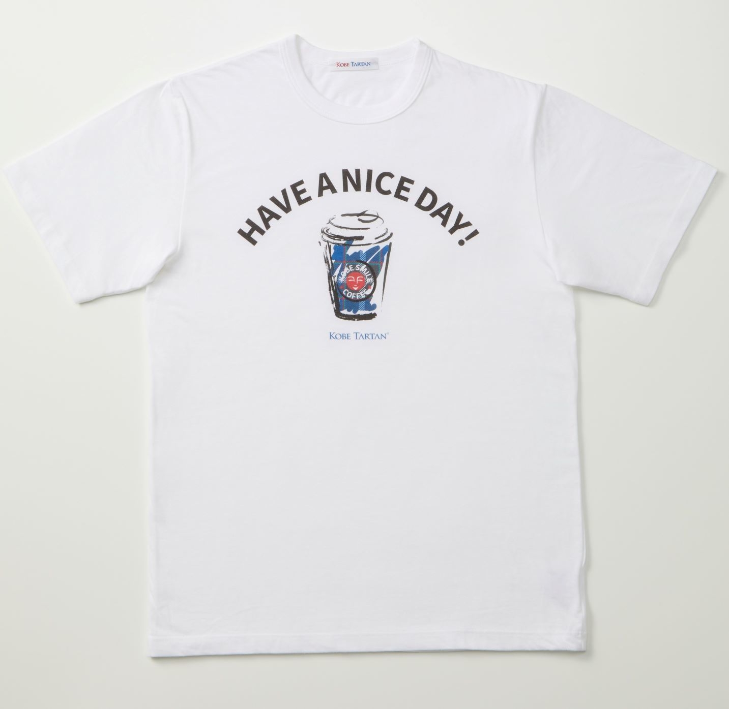 KOBE TARTAN 超消臭Tシャツ KOBE COFFEE プリント