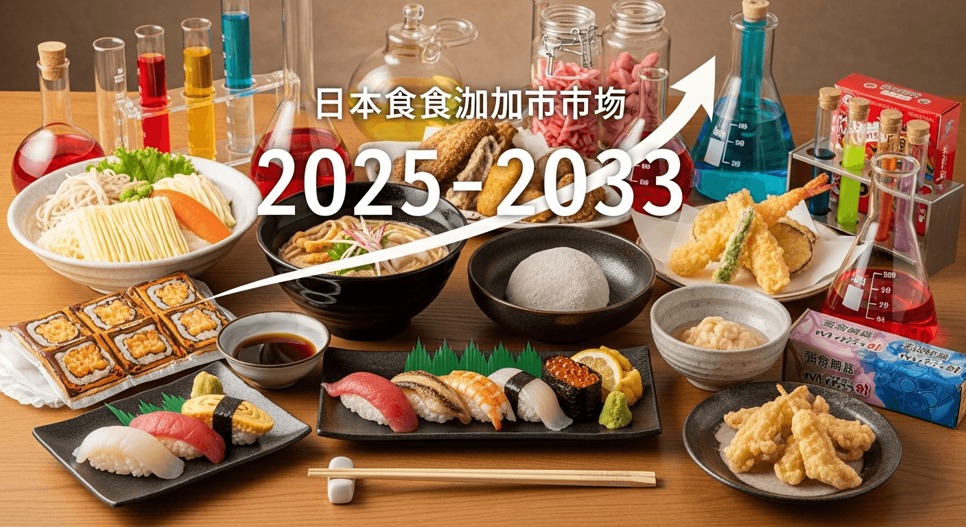 日本の食品添加物市場規模は、2033年までにUSD 5,001 millionに達し、CAGRは3.4％となる見込みです。