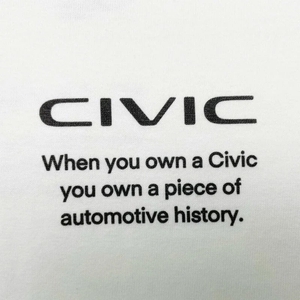 2401HD41-07 シビック Honda CIVIC HISTORY Tシャツ