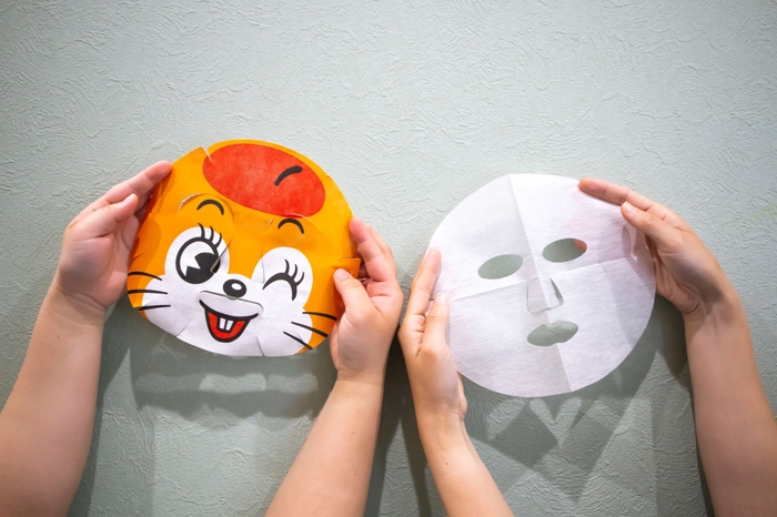 左:1枚入(クッピーのお顔) 右:7枚入(無地)