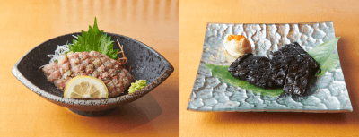 左:なめろう/右:くじらのたれ