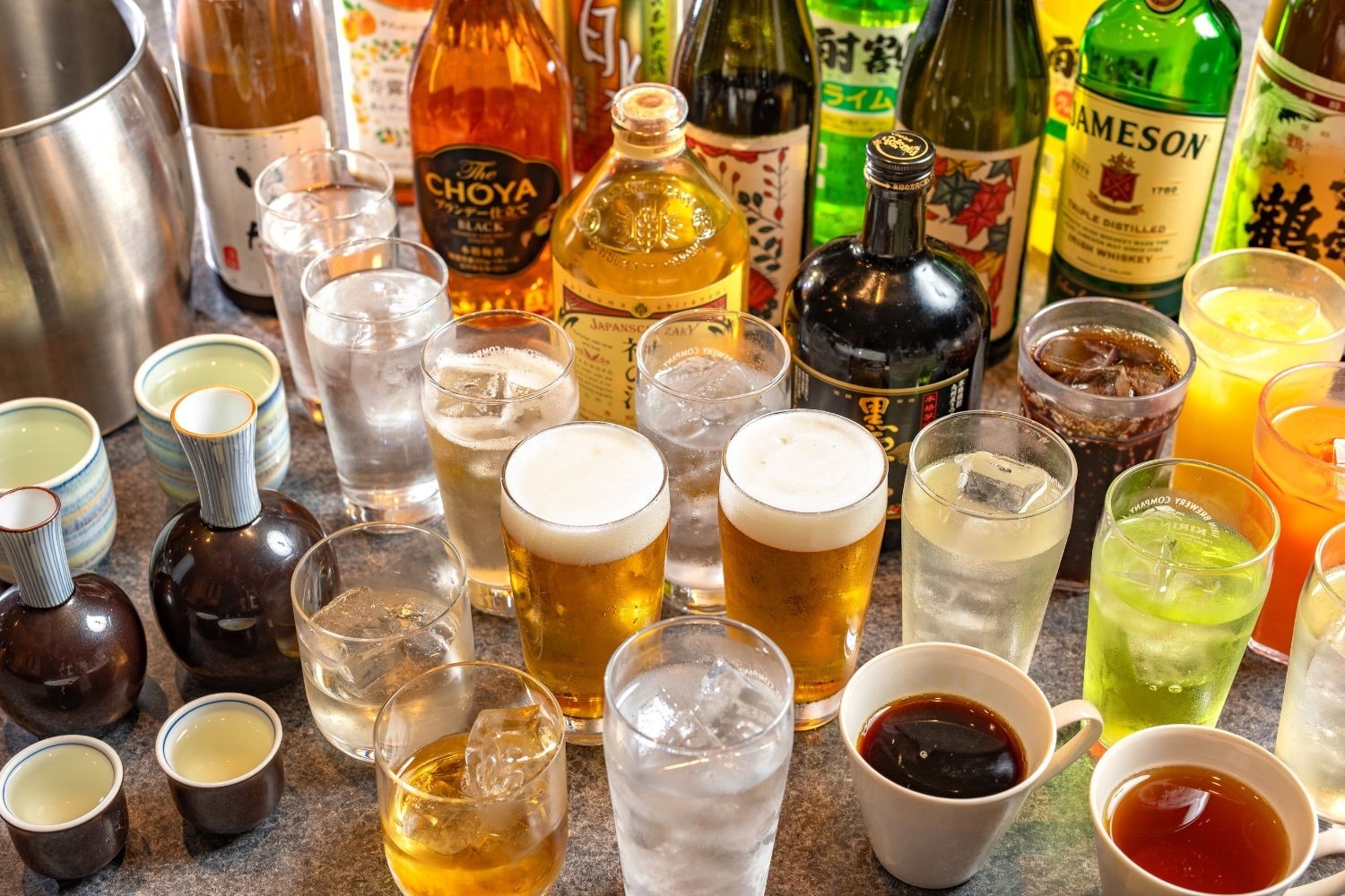 【ドリンク】ビュッフェプランはドリンクインクルーシブでご提供いたします。