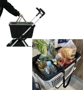 スーパーの買い物かごをそのまま使用可能！