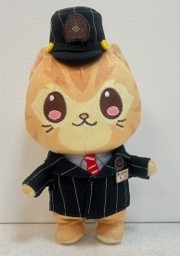 ①みかん駅長ぬいぐるみキーホルダー 販売価格1,870円(税込み)