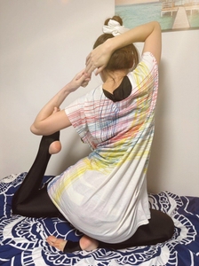 朝のチューニングポーズ（本間）