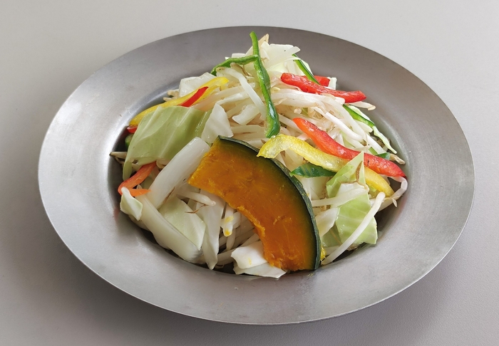 野菜単品に 「かぼちゃスライス」をトッピング