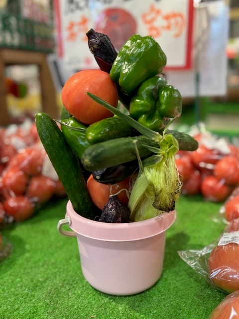 「バケツにつむつむ・夏野菜」