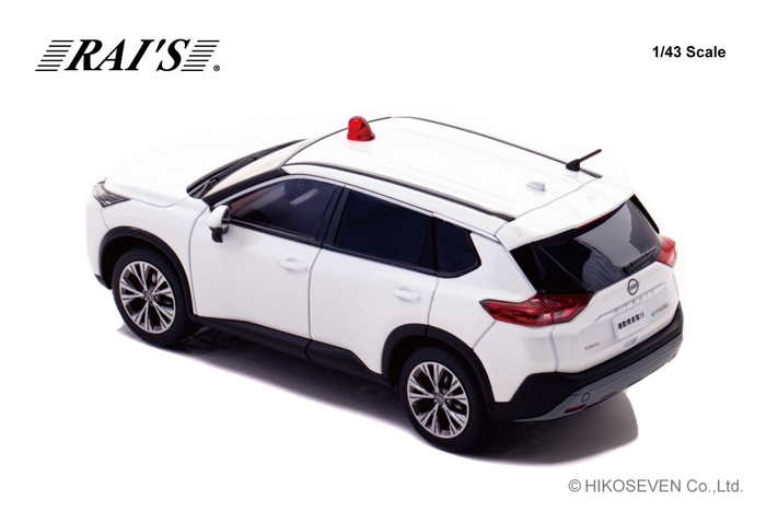 1/43 日産 エクストレイル S e-4ORCE (T33) 2022 警察本部刑事部機動捜査隊車両 (白):左後