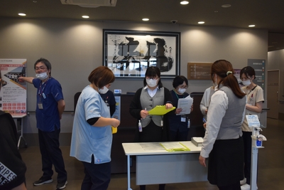 模擬患者を想定したトリアージ手順の確認