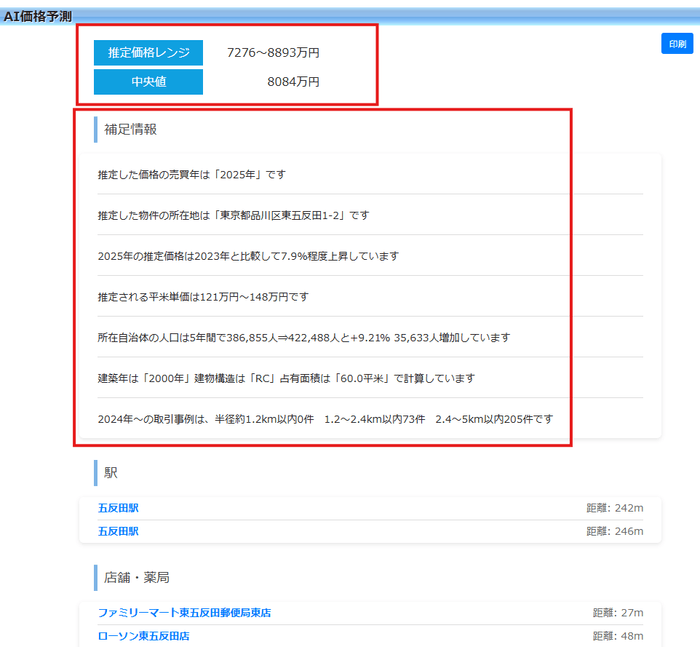 AIによる解析結果