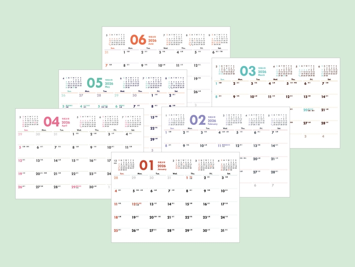 表面は6種類のカラーリング