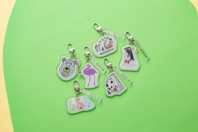 Scrub Canvas Club: Wonder Art 旭山動物園アクリルキーホルダー（¥1,650 税込・全6種）