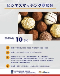 EXPO 2025 大阪・関西万博  マレーシアパビリオンビジネスプログラム 【9週目(6/9～13)　商談会・セミナーの開催】