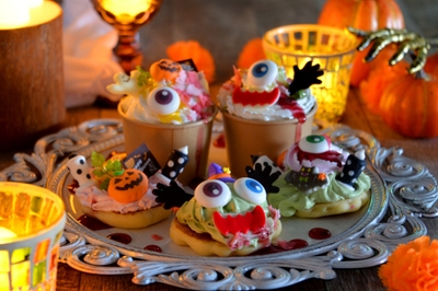 ハロウィーンDIYパンケーキ＆ソフトクリーム