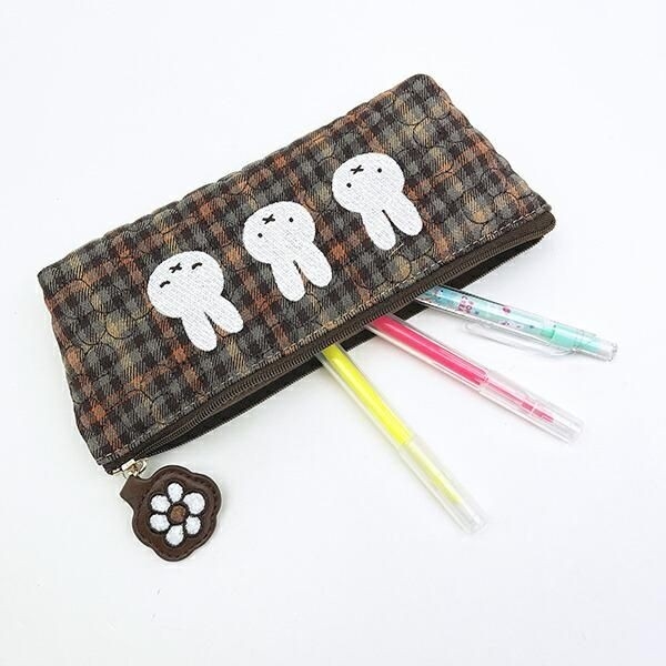 ミッフィーチェックポーチ