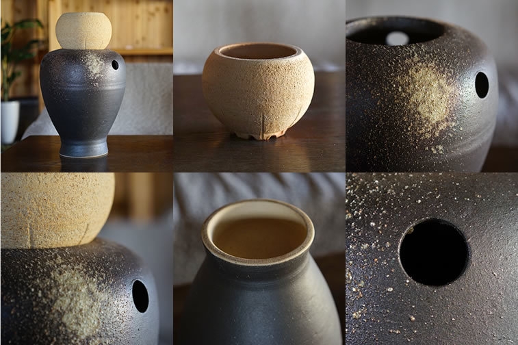 信楽焼　水琴窟 　大器の器　　卓上水琴窟 自宅で手軽に日本の侘び寂びが体感できる陶製水琴窟 音色が新しくなっ