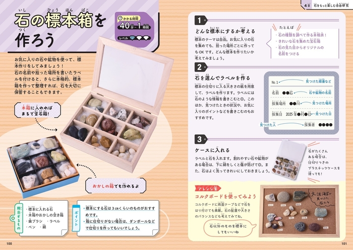 4章 石をもっと楽しむ自由研究 石の標本箱を作ろう