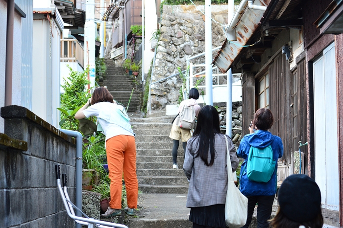 昭和の面影が残る子浦の路地は映画のロケ地にもなりました