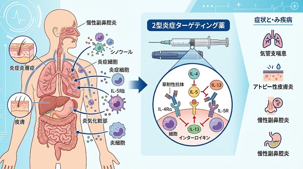2型炎症ターゲティング薬市場規模分析レポート:2026年は50200百万米ドルに到達予測