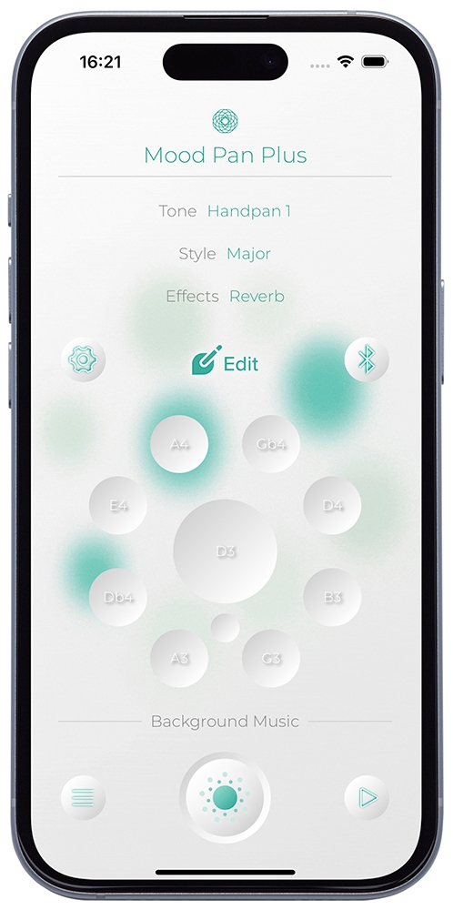 専用アプリ『Mood Pan Plus』 メイン画面