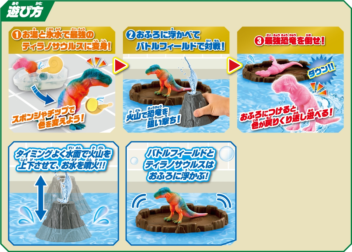 かえちゃOh!!ワールド 最強恐竜 遊び方