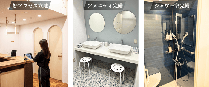 四条烏丸 駅徒歩30秒の好アクセス!更衣室・シャワー室も完備!