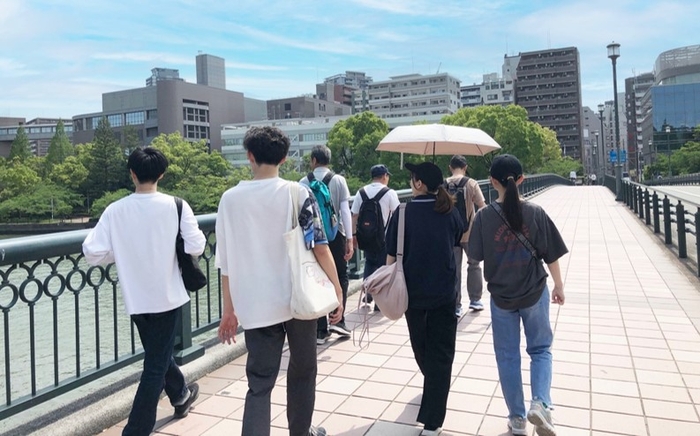 学生によるコース下見の様子