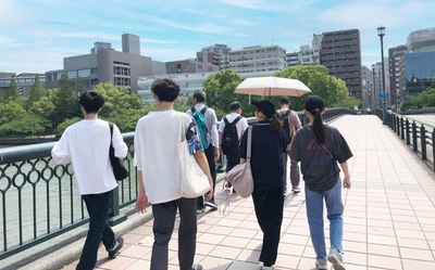 学生によるコース下見の様子