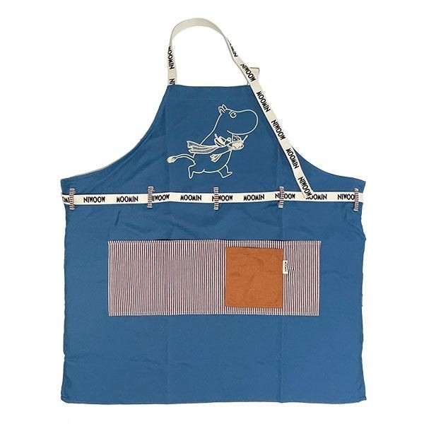 【ムーミン】ヒッコリーストライプが大人可愛いアクセント。おしゃれで使い勝手バツグンのエプロン