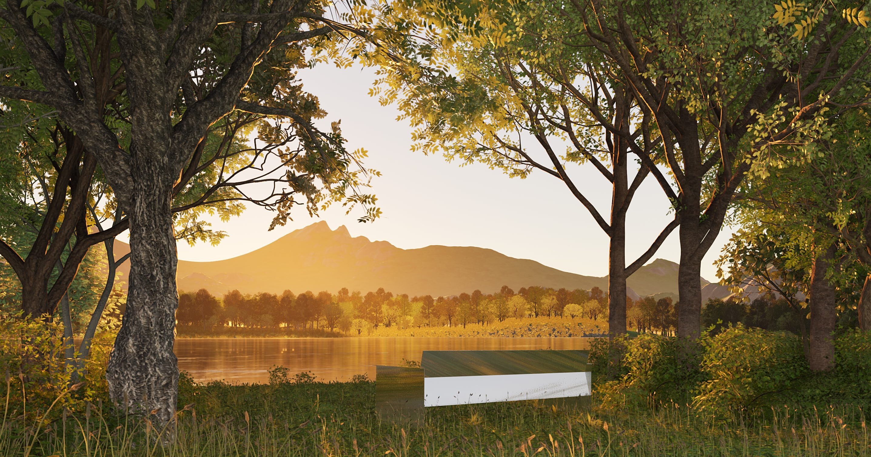 ねむりの空間|景色に溶けるベンチ