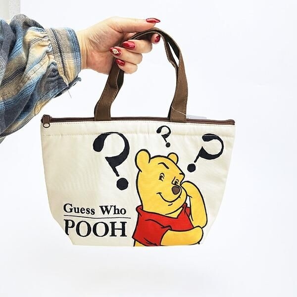 くまのプーさんのフェイスデザインのミニトート