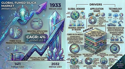 ヒュームドシリカ市場規模（百万米ドル）2025-2032年