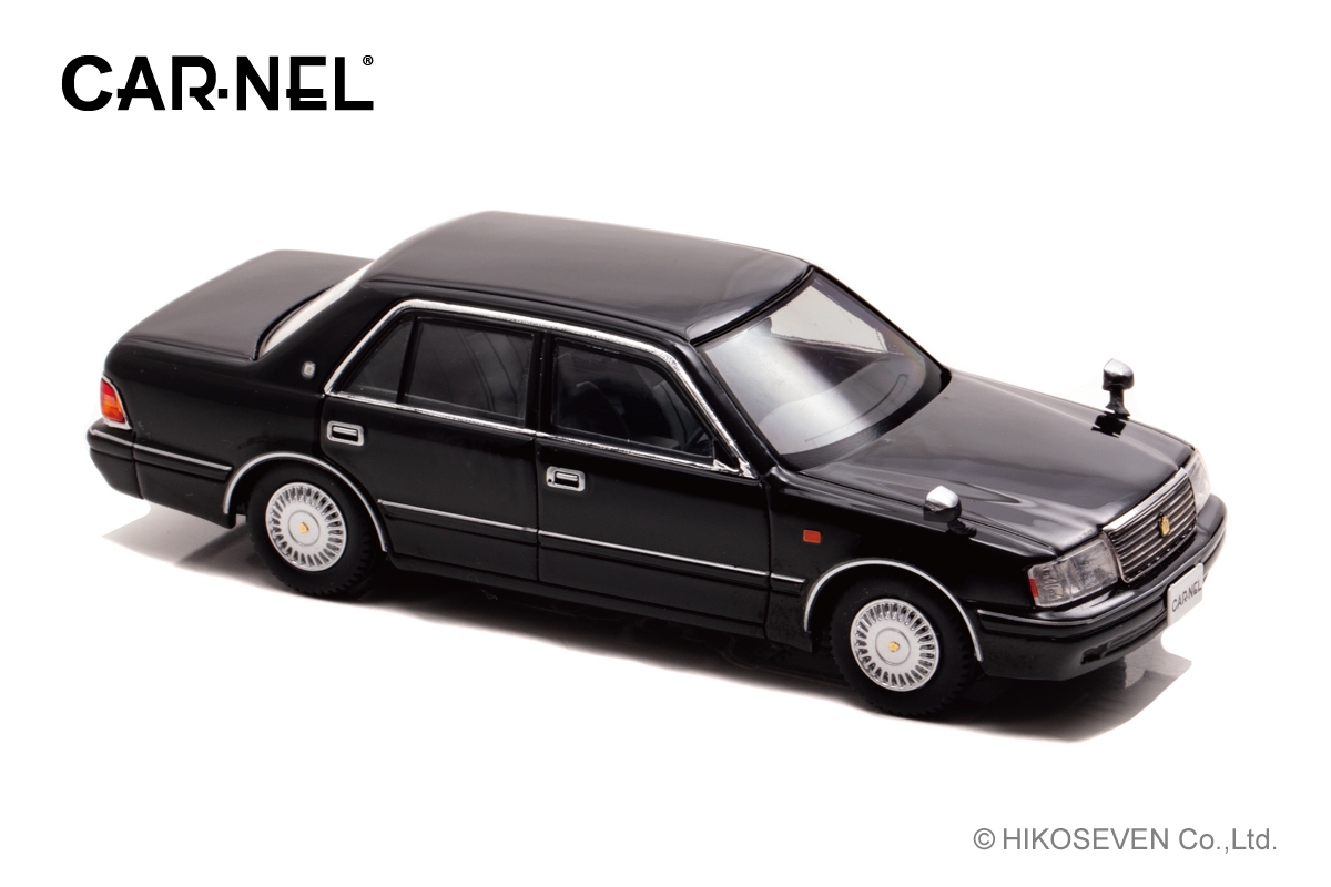 1/43 トヨタ クラウン ロイヤルサルーンG (JZS155) 1999 Black:右前