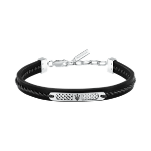 RECYCLED LEATHER BR SS BLK REC LEATHER BLK 19+3CM