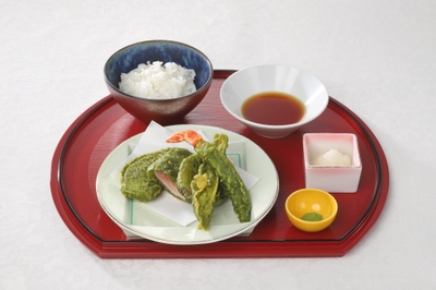 宇治抹茶の天ぷら＜海老・鶏肉・野菜＞　1,720円