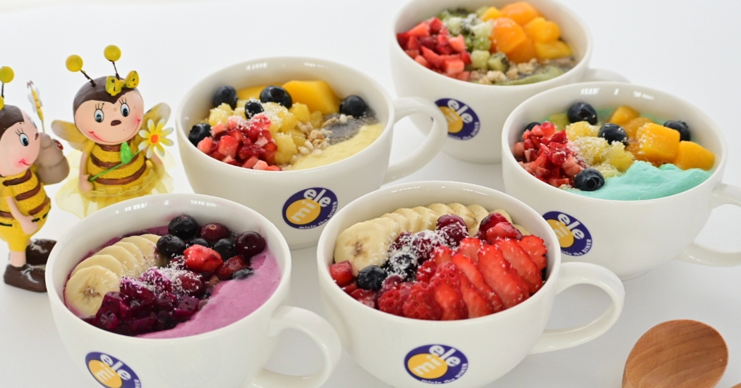 ▲色鮮やかな『フルーツボウル』5種 ※既存メニューのアサイーボウルも含む