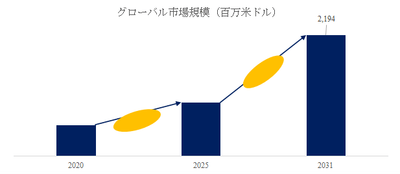 図.   バイオナイロン繊維世界総市場規模