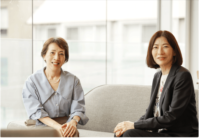 右:アンチエイジング株式会社代表取締役・牛島美樹