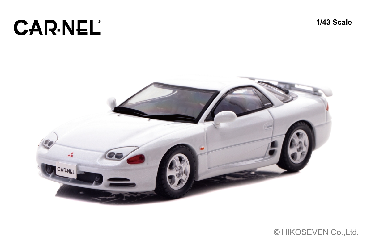 CARNEL 1/43 三菱 GTO Twin Turbo (Z16A) 1993 Galaxy White:左前