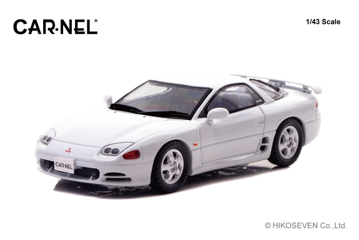 CARNEL 1/43 三菱 GTO Twin Turbo (Z16A) 1993 Galaxy White:左前