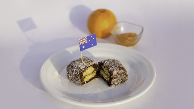 ▲新フレーバー「ラミントン（みかん）」