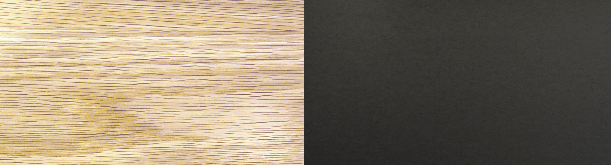 高級なホワイトオーク無垢材とメラミン化粧板仕上げ